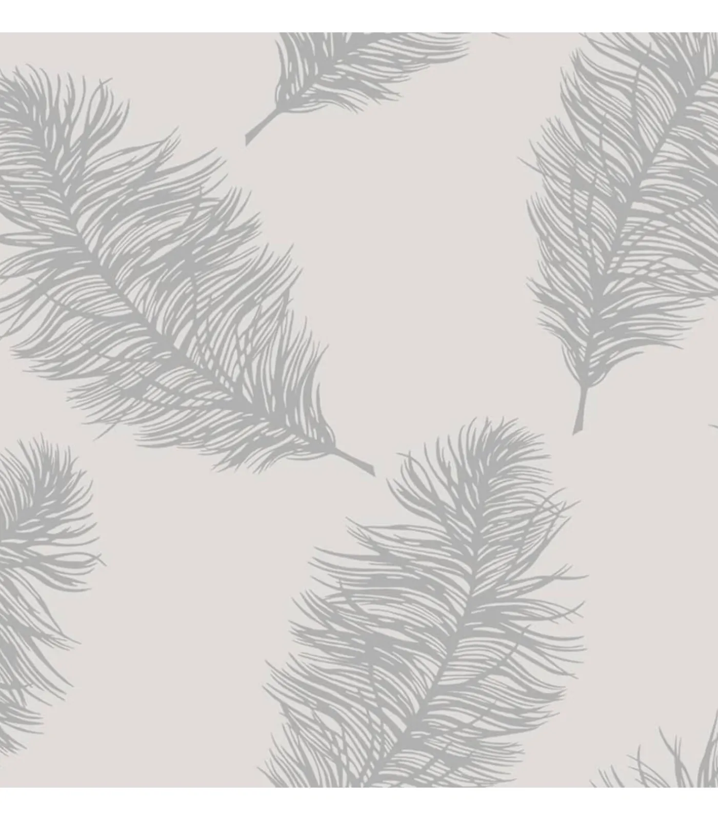 Clearance Behang Fawning Feather lichtgrijs Decoratie