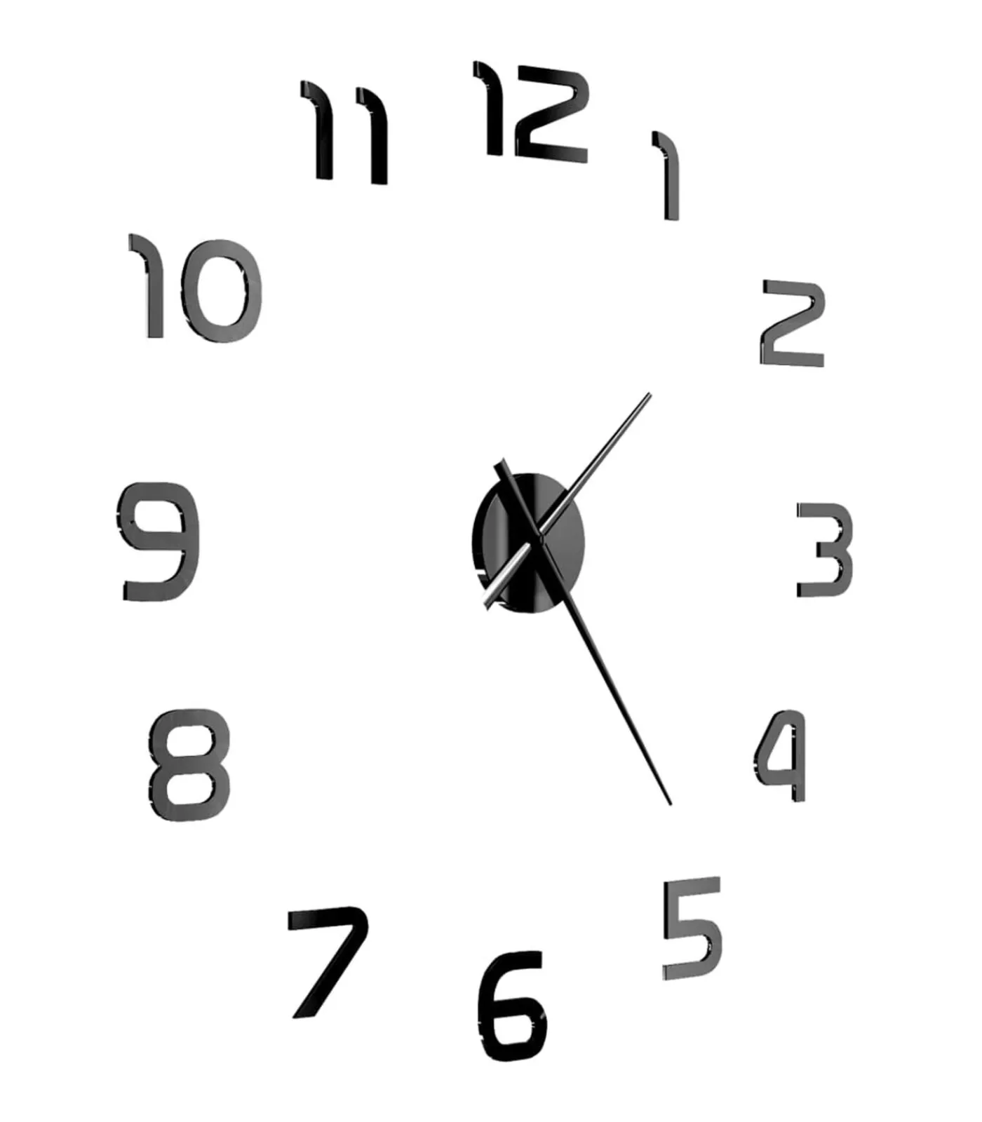 Online 3D-wandklok 100 cm XXL modern zwart Klokken