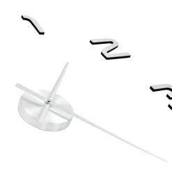 Sale 3D-wandklok 100 cm XXL modern zilverkleurig Klokken