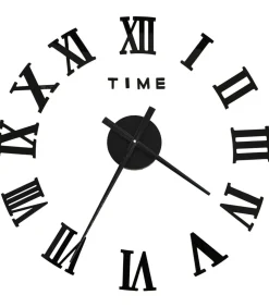 New 3D-wandklok modern XXL 100 cm zwart Klokken