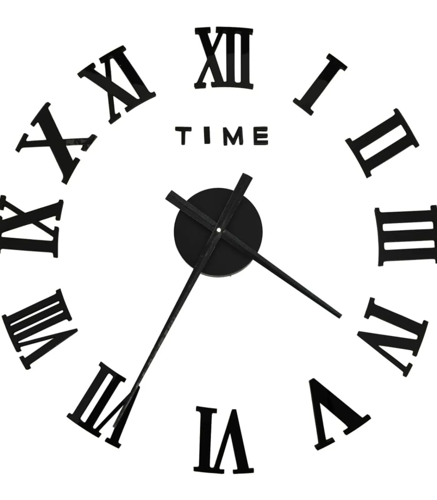 New 3D-wandklok modern XXL 100 cm zwart Klokken