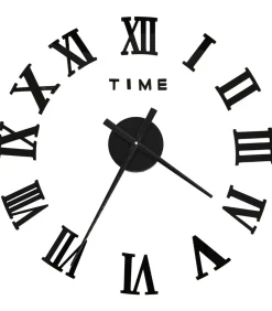 New 3D-wandklok modern XXL 100 cm zwart Klokken