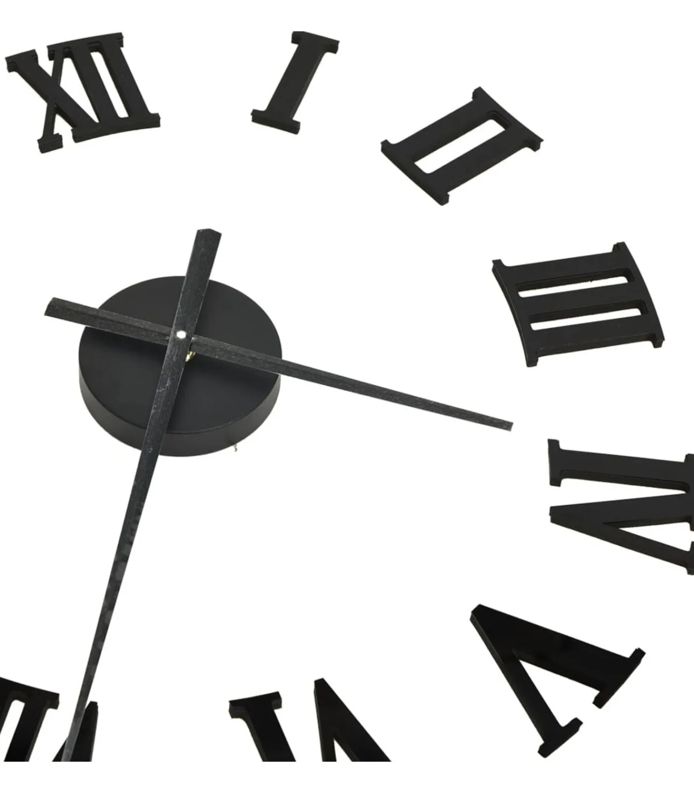 New 3D-wandklok modern XXL 100 cm zwart Klokken