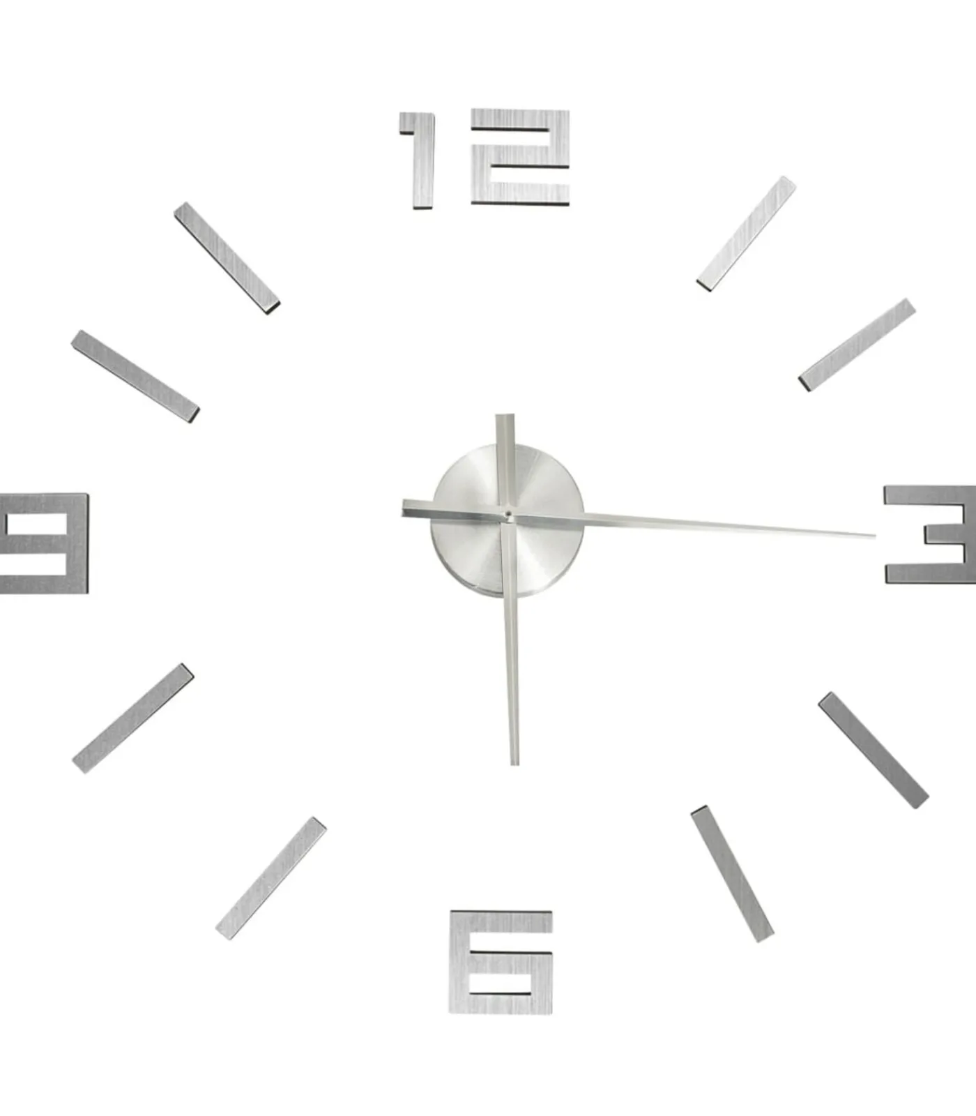 New 3D-wandklok modern XXL 100 cm zilverkleurig Klokken