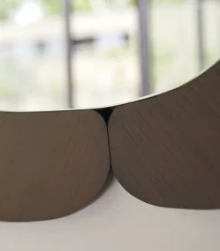 Outlet Eda - Ovale spiegel in donker mindihout 115 x 75 cm Spiegels