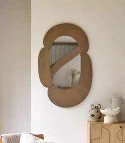 New Eda - Ovale spiegel in licht mindihout 75 x 115 cm Spiegels
