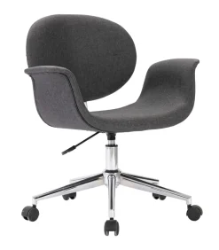 Clearance Eetkamerstoel draaibaar stof grijs Stoelen