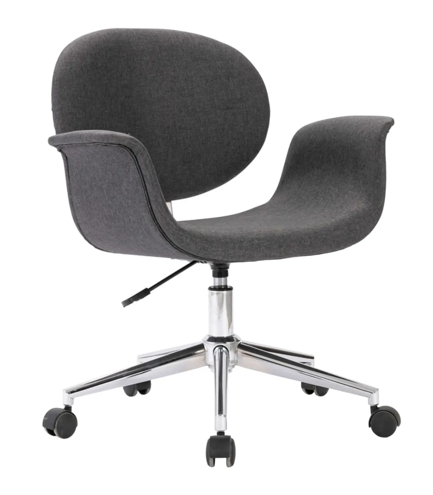 Clearance Eetkamerstoel draaibaar stof grijs Stoelen