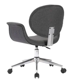 Clearance Eetkamerstoel draaibaar stof grijs Stoelen