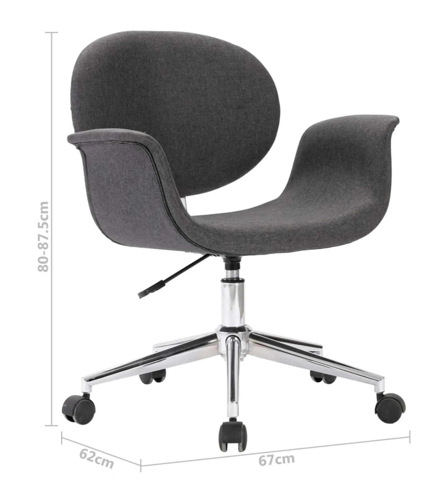 Clearance Eetkamerstoel draaibaar stof grijs Stoelen