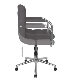 Sale Eetkamerstoel draaibaar stof taupe Stoelen