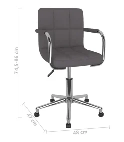 Sale Eetkamerstoel draaibaar stof taupe Stoelen