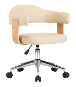 Sale Eetkamerstoelen 6 st draaibaar 6 st kunstleer crèmekleurig Stoelen