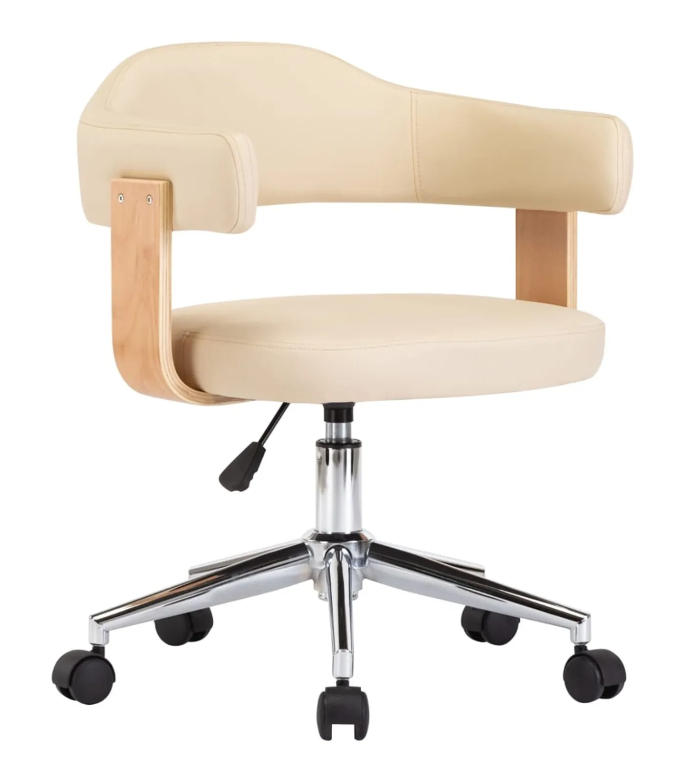 Sale Eetkamerstoelen 6 st draaibaar 6 st kunstleer crèmekleurig Stoelen