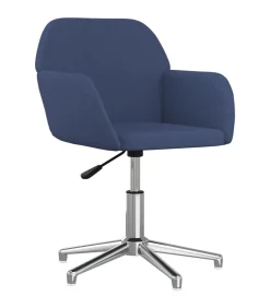 Online Eetkamerstoelen 2 st draaibaar stof blauw Stoelen