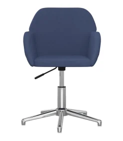 Online Eetkamerstoelen 2 st draaibaar stof blauw Stoelen