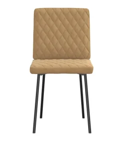 Outlet Eetkamerstoelen 2 st fluweel bruin Stoelen
