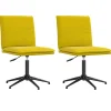 Online Eetkamerstoelen 2 st fluweel geel Stoelen