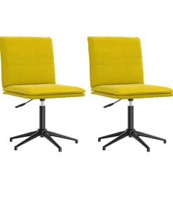 Online Eetkamerstoelen 2 st fluweel geel Stoelen