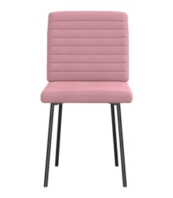 Eetkamerstoelen 2 st fluweel roze Stoelen