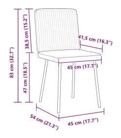 Discount Eetkamerstoelen 4 st fluweel crèmekleurig Stoelen