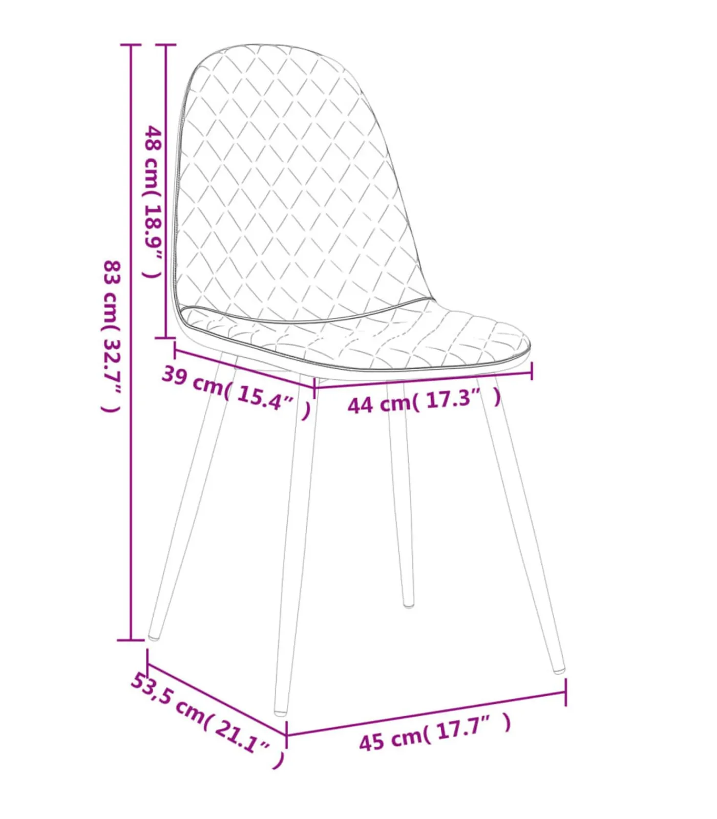 Online Eetkamerstoelen 2 st fluweel roze Stoelen