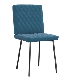 Sale Eetkamerstoelen 4 st fluweel blauw Stoelen