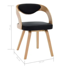 Best Eetkamerstoelen 2 st gebogen hout en kunstleer Stoelen