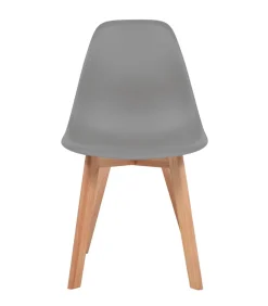 Hot Eetkamerstoelen 2 st kunststof grijs Stoelen