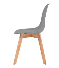 Hot Eetkamerstoelen 2 st kunststof grijs Stoelen