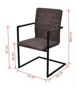 Sale Eetkamerstoelen 6 st kunstleer bruin Stoelen