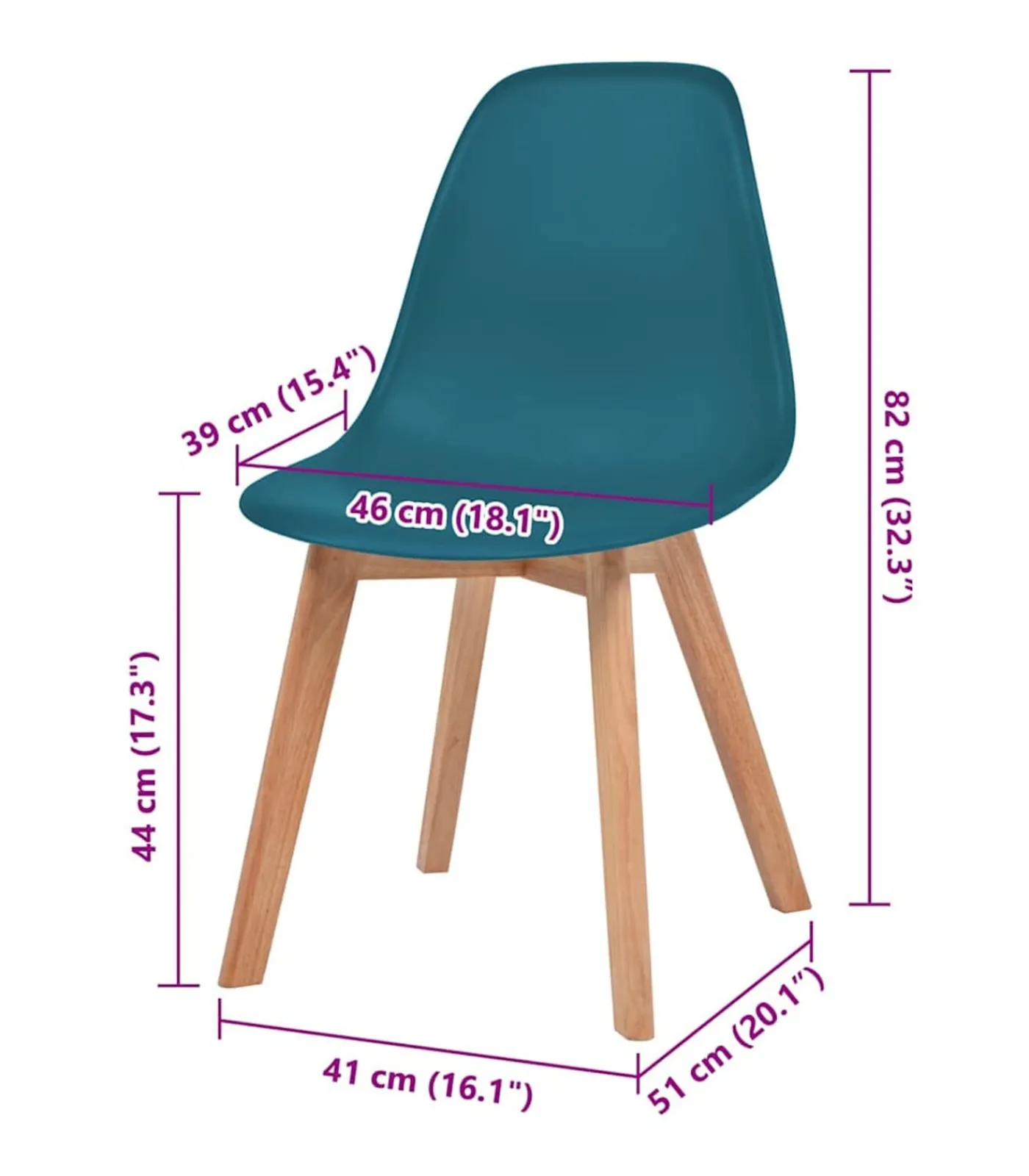 Sale Eetkamerstoelen 4 st kunststof turquoise Stoelen