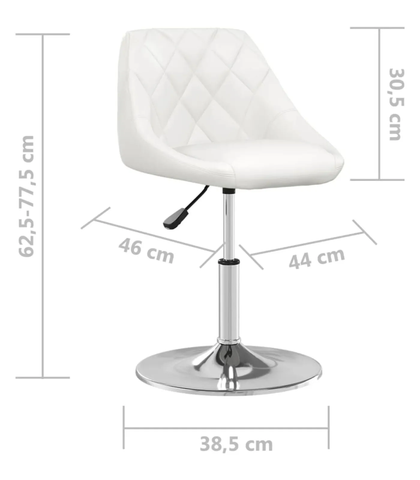 Eetkamerstoelen 4 st kunstleer wit Stoelen