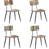 New Eetkamerstoelen 4 st massief gerecycled hout Stoelen