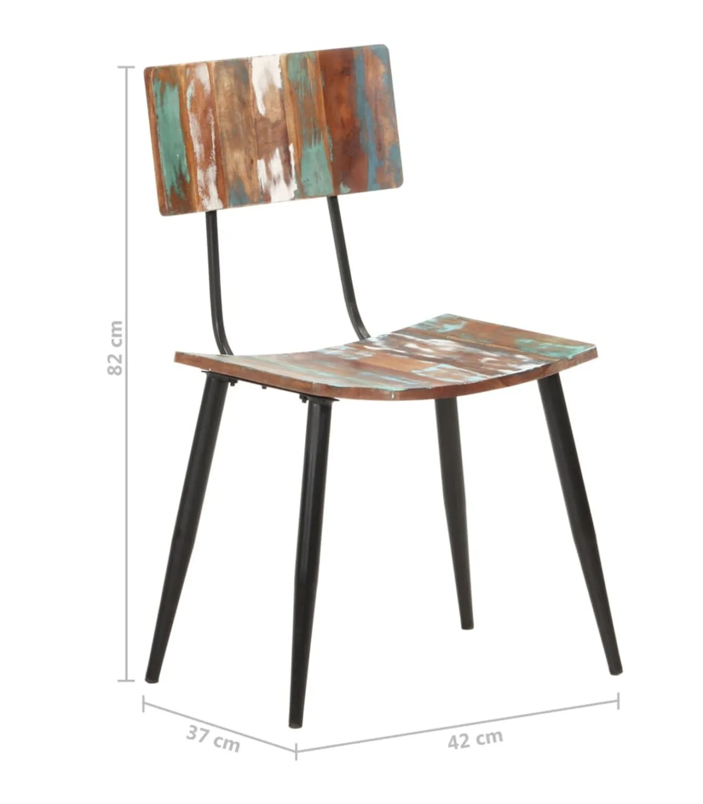 New Eetkamerstoelen 4 st massief gerecycled hout Stoelen