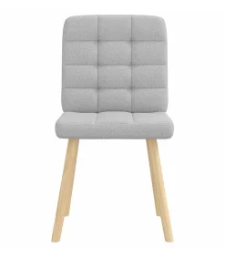 New Eetkamerstoelen 2 st stof wolk grijs Stoelen