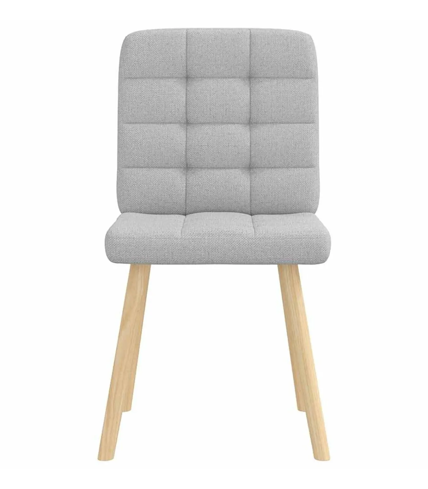New Eetkamerstoelen 2 st stof wolk grijs Stoelen
