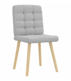 New Eetkamerstoelen 2 st stof wolk grijs Stoelen