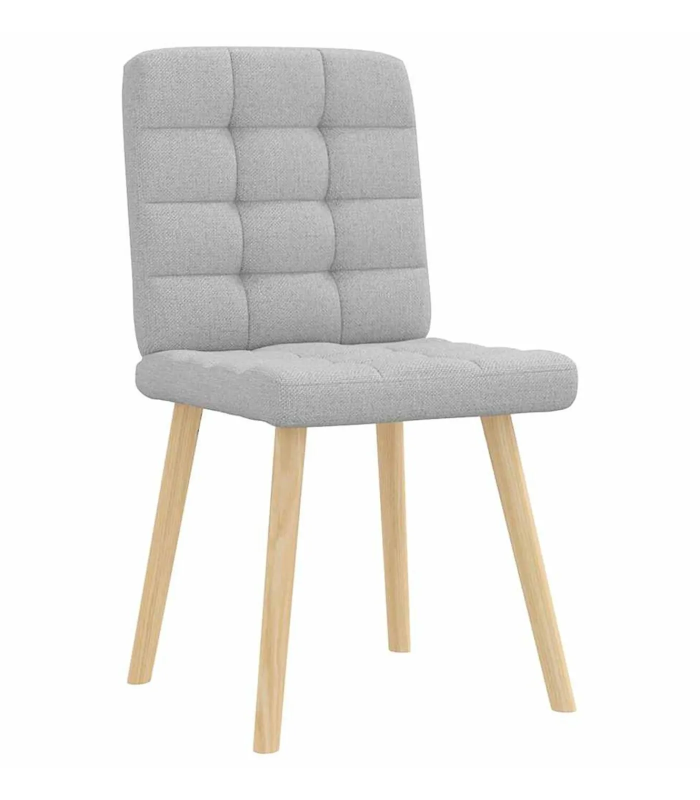 New Eetkamerstoelen 2 st stof wolk grijs Stoelen