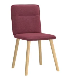 Outlet Eetkamerstoelen 4 st stof wijnrood Stoelen
