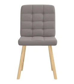 Eetkamerstoelen 6 st stof taupe Stoelen