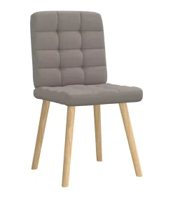 Eetkamerstoelen 6 st stof taupe Stoelen