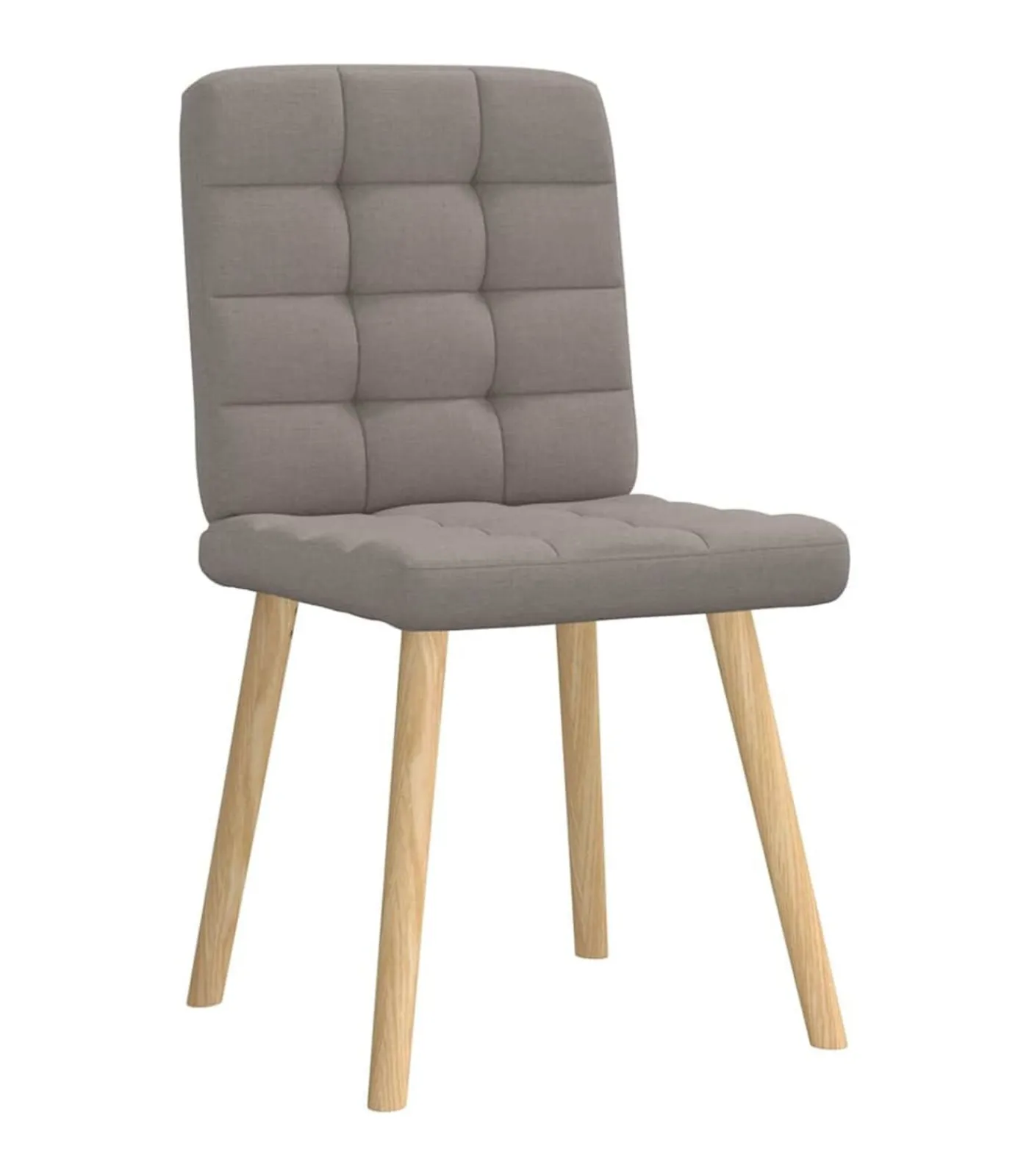 Eetkamerstoelen 6 st stof taupe Stoelen