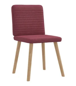 Best Eetkamerstoelen 4 st stof wijnrood Stoelen