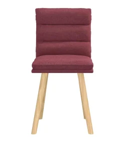 Outlet Eetkamerstoelen 2 st stof wijnrood Stoelen