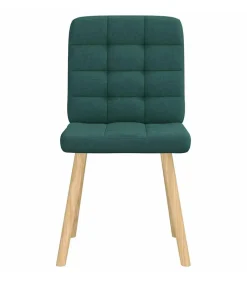 Discount Eetkamerstoelen 2 st stof donkergroen Stoelen
