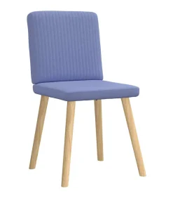 Hot Eetkamerstoelen 4 st stof jeansblauw Stoelen