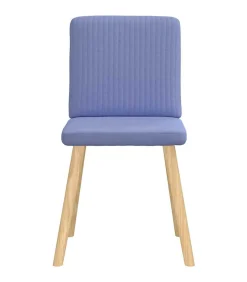 Hot Eetkamerstoelen 4 st stof jeansblauw Stoelen