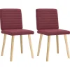Best Eetkamerstoelen 2 st stof wijnrood Stoelen