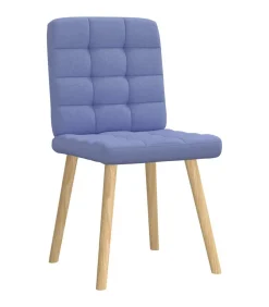 Online Eetkamerstoelen 4 st stof jeansblauw Stoelen